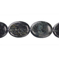 Biotite Beads - Flat Oval - 15x20mm - 16-inch - unbranded beads for jewelry making