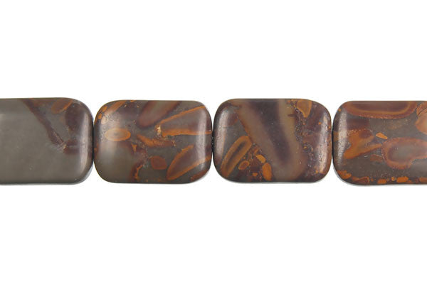 Golden Jasper Flat Rectangle Beads, 16-Inch Strand, Beads for Jewelry Making