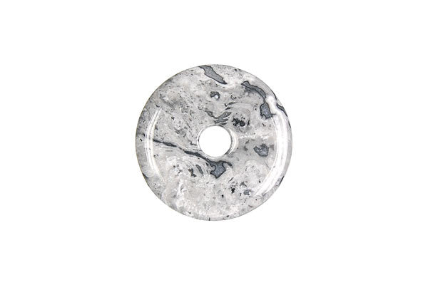 New Picasso Jasper Donut Pendant, 30mm, 1 Piece, Pendant for Jewelry Making