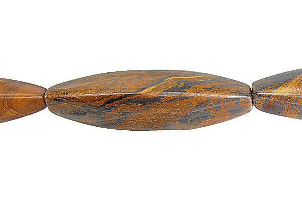 Tiger Iron Aaa Triangle Rice Beads, 16-Inch Strand, Jewelry Making Supplies