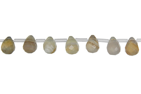 Botswana Agate Faceted Briolette Beads