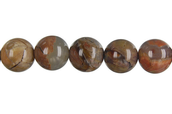Amber Onyx Round Beads