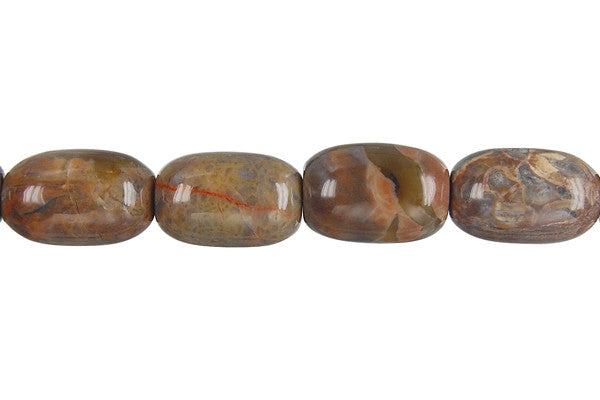 Amber Onyx Drum Beads