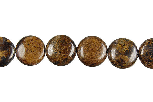 Bronzite Coin Beads