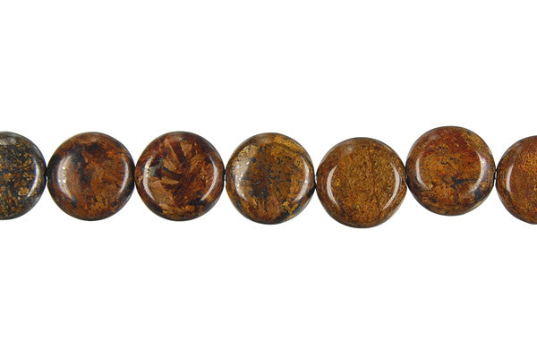 Bronzite Coin Beads