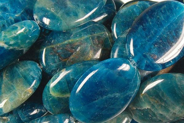 Apatite Flat Oval Beads