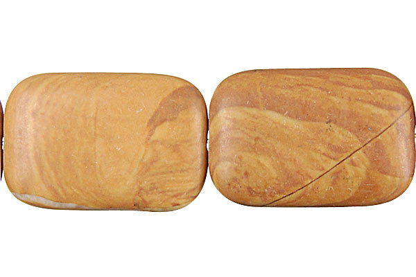 Wood Jasper Rectangle Beads, 16-Inch Strand, Jewelry Making Supplies