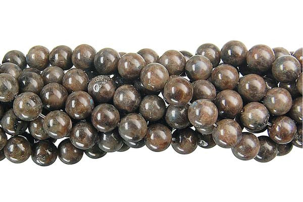 Gray Larvikite Round Beads, 16-Inch Strand, Beads for Jewelry Making