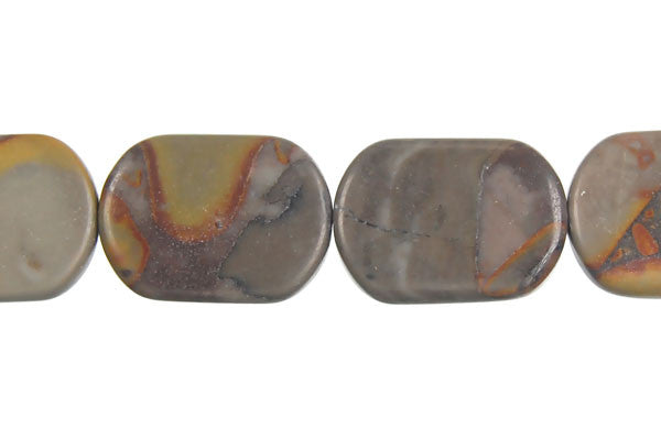 Golden Jasper Rectangle Round Corner Beads, 16-Inch Strand, Beads for Jewelry Making