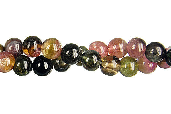 Tourmaline Round Beads, 16-Inch Strand, Jewelry Making Supplies