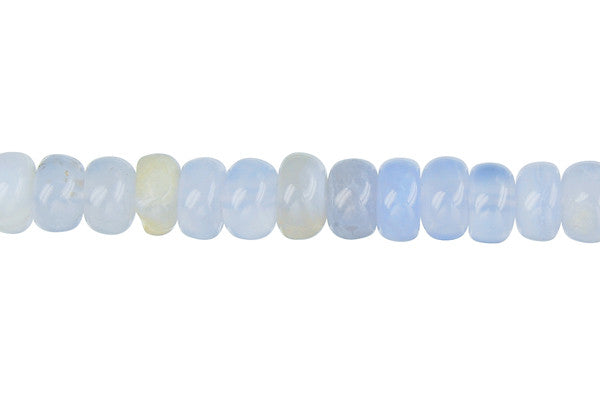 Blue Chalcedony Rondelle Beads, 16-Inch Strand, Beads for Jewelry Making