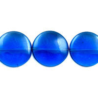 London Blue Quartz Coin Beads, 16-Inch Strand, Beads for Jewelry Making