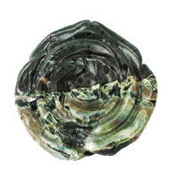 Pendant Green Zebra Carved Rose