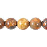 Tiger Iron Jasper Round Beads, 16-Inch Strand, Jewelry Making Supplies