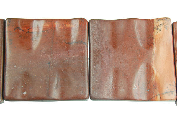 Leopard Skin Jasper Wavy Square Beads, 16-Inch Strand, Beads for Jewelry Making