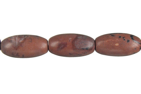Leopard Skin Jasper Rice Beads, 16-Inch Strand, Beads for Jewelry Making