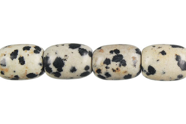 Dalmatian Jasper Drum Beads, 16-Inch Strand, Beads for Jewelry Making