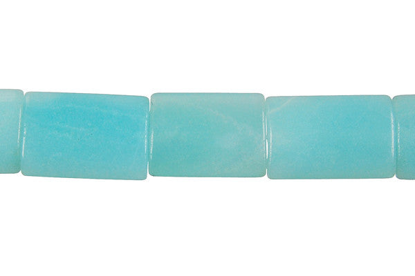 Amazonite Puffy Rectangle Beads, 16-Inch Strand, Jewelry Making Supplies