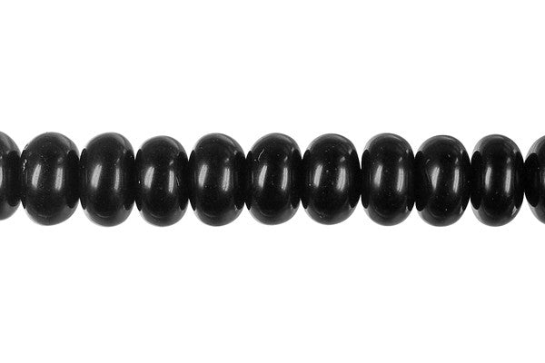 Black Swan Rondelle Beads, 16-Inch Strand, Beads for Jewelry Making