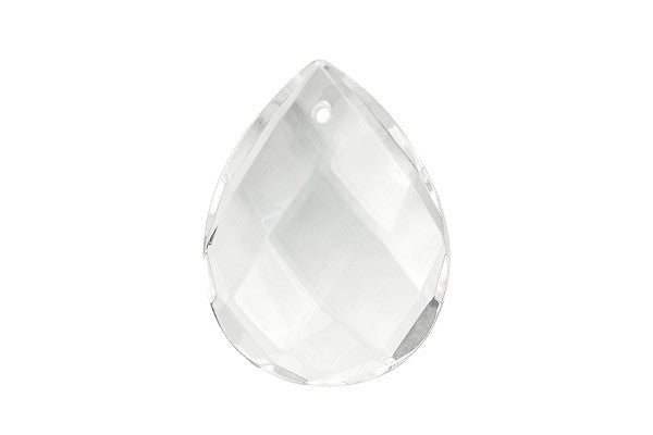 Pendant Clear Quartz Faceted Flat Briolette