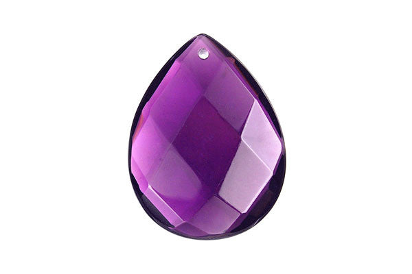 Pendant Amethyst Quartz Faceted Flat Briolette