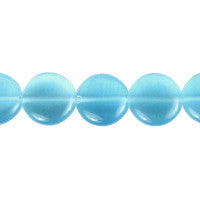 Teal Coin Beads, 16-Inch Strand, Jewelry Making Supplies