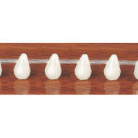 White Marble Faceted Briolette Beads