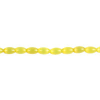 Light Yellow Fiber Optic Rice a Grade Beads, 16-Inch Strand, Beads for Jewelry Making