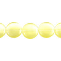 Light Yellow Coin Beads, 16-Inch Strand, Beads for Jewelry Making