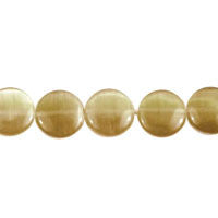 Brown Fiber Optic Coin a Grade Beads, 16-Inch Strand, Beads for Jewelry Making