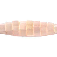 Light Pink Fiber Optic Cube a Grade Beads, 16-Inch Strand, Beads for Jewelry Making