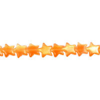 Orange Fiber Optic Star a Grade Beads, 15-Inch Strand, Beads for Jewelry Making