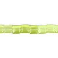 Olive Drab Fancy Square Beads, 16-Inch Strand, Beads for Jewelry Making