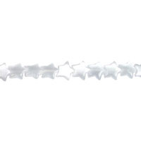 Light Grey Fiber Optic Star a Grade Beads, 16-Inch Strand, Beads for Jewelry Making