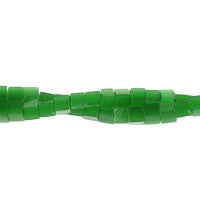 Light Emerald Fiber Optic Cube a Grade Beads, 16-Inch Strand, Beads for Jewelry Making