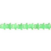 Mint Fiber Optic Star a Grade Beads, 16-Inch Strand, Beads for Jewelry Making