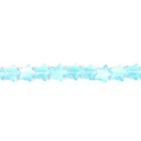 Aquamarine Fiber Optic Star a Grade Beads, 16-Inch Strand, Jewelry Making Supplies