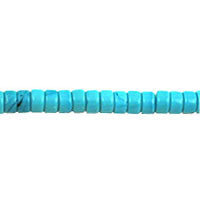 Turquoise Quartz Glass Puffy Disc Beads, 16-Inch Strand, Jewelry Making Supplies