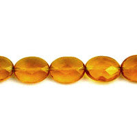 Amber Quartz Faceted Flat Oval