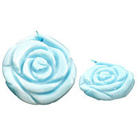 Turquoise Quartz Glass Carved Rose Pendant, Multiple Sizes, 1 Piece, Jewelry Making Supplies