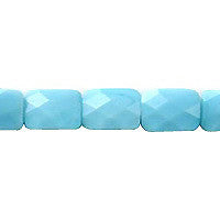 Turquoise (Light) Quartz Faceted Rectangle