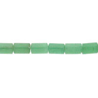 Green Aventurine Tube Beads, 16-Inch Strand, Beads for Jewelry Making