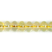 Pineapple Quartz Glass Rondelle Beads, 16-Inch Strand, Jewelry Making Supplies