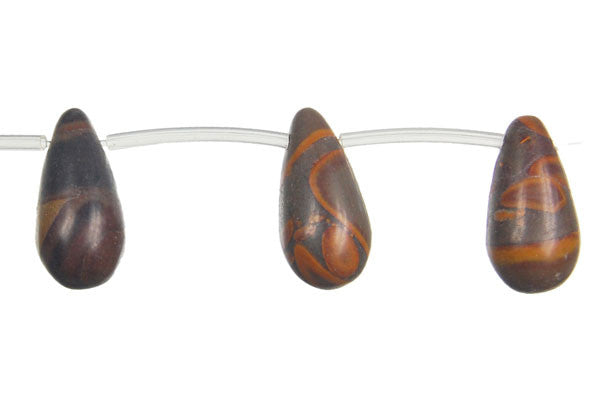 Golden Jasper Thin Briolette Beads, 16-Inch Strand, Beads for Jewelry Making