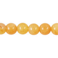 Yellow Jade Round Beads, 16-Inch Strand, Jewelry Making Supplies