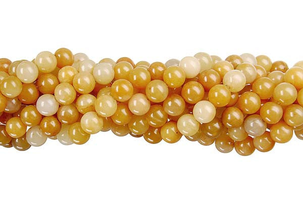 Yellow Jade Round Beads