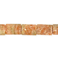Unakite Puffy Rectangle Beads, 16-Inch Strand, Jewelry Making Supplies