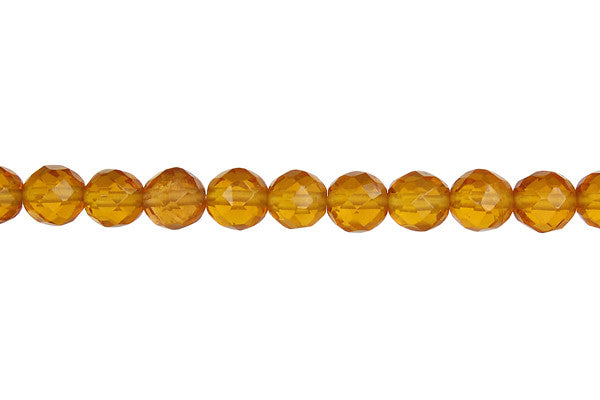 Amber Quartz Faceted Round