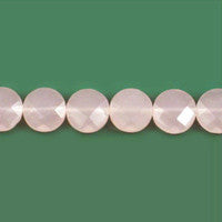 Rose Quartz Faceted Coin
