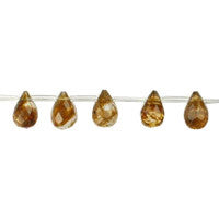 Coffee Quartz Faceted Briolette